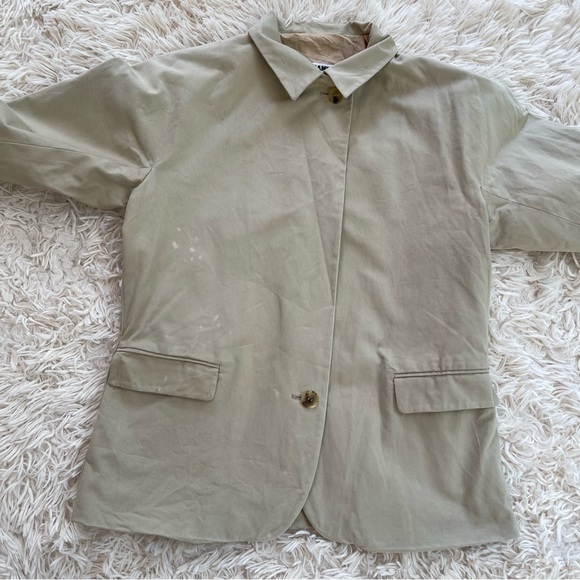 Jil Sander beige 1 button blazer cotton size 38 or S/XS pockets long sleeve - Picture 9 of 16